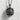 Daruma Doll Pendant, black rhodium plated, front product view
