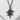 Happiness Kanji Pendant, black rhodium plated, front view