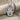 Smooth Eye Hamsa Hand Pendant, oxidized silver, front view with chain