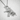 Tactical Gun Pendant, polished silver, angled product photo