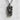 Gothic Demon Pendant in oxidized silver, detailed relief view