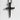 Wrapped Nail Cross Pendant, black rhodium, front product photo