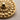 Chrysanthemum Stud Earring, gold vermeil, angled close-up view
