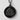 Dragon Trinity Knot Pendant, black rhodium plated, front view