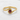 Coiled dragon garnet ring, gold vermeil, front view on white