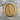 Italian Horn Ring, gold vermeil, front view on stone base