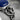 Lapis Snake Ring in oxidized silver, close-up of sculpted cobra shoulder