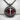 Dragon Eye Pendant, oxidized, front view on white background