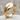 Cracked Oval Signet Ring, gold vermeil, angled product photo on stone