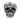 Close-up of silver Leviathan skull ring featuring a cross symbol on the forehead and snakes coiling through eye sockets