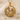 Aquarius Water Carrier Pendant, gold vermeil, front view on shell