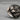 Forest Moon Wolf Cufflink, oxidized silver, close-up of textured wolf profile