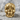 Acanthus Skull Ring, gold vermeil, front view product photo
