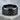 Dragon Scale Pattern Ring, black rhodium, product photo on stone pedestal
