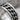 Chain spinner ring in oxidized silver, close-up of rotating curb chain