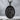 Saint Raphael pendant, black rhodium plated, front product photo
