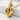 Dragon Claw D20 Pendant, gold vermeil, product photo on stone pedestal
