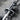 Panther Sword Pendant, oxidized silver, close-up of panther head and sword hilt