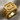 Floral Initial Signet Ring, gold vermeil, angled product view on fabric