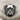Boxer Dog Ring, oxidized silver, front view on fabric background
