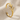 Stag Antler Cuff Earring, gold vermeil, angled view on fabric