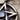 Moonstone Amethyst Pentagram Pendant, oxidized silver, close-up of center stone and star