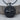 Air Force Fighter Jet Pendant, black rhodium plated, studio product photo