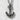 Gothic Anchor Pendant, oxidized, product photo front view
