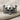Spread Winged Skull Ring, oxidized silver, front view on linen fabric