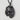 Artist Palette Pendant, black rhodium plated, front view