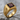 Anatomical Heart Signet Ring, gold vermeil, angled view on stone