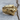 Carnotaurus Dinosaur Head Ring, gold vermeil, studio product photo