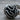 Abstract Swirl Ring, oxidized silver, close-up view of sculpted folds