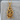 Snake and Lotus Flower Pendant, gold vermeil, front product photo