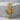 Triquetra Celtic Cross Pendant, gold vermeil, product view on stone