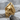 Tentacle skull ring, gold vermeil, product photo on stone