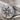 Compass Star Signet Ring, oxidized silver, close-up of white topaz star