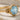 Hexagon Blue Topaz Leaf Ring, gold vermeil, close-up of hexagonal setting and leaves