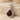 Teardrop Garnet Solitaire Pendant, polished silver product photo