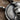 Spartan Shield Crossed Swords Pendant, oxidized silver, close-up of shield texture