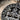 Gemini Zodiac Medallion Pendant, oxidized silver, close-up of twin figures