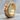 Chevron Hoop Earring, gold vermeil, product photo on stone