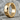 Faceted Hexagon Hoop Earring, gold vermeil, angled product photo on stone