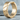 Diagonal Groove Hoop Earring, gold vermeil, product photo on stone