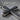 Black Cross Pendant, oxidized, angled close-up of stone setting