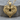 Pegasus Heart Pendant, gold vermeil, front view on wood base