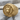 Lion Head Medallion Ring, gold vermeil, angled view on stone