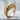 Geometric Dome Ring, gold vermeil, product photo on stone surface