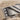Diagonal Ridge Ring, oxidized silver, close-up view