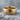 Geometric Circuit Ring, gold vermeil, front angled view on stone